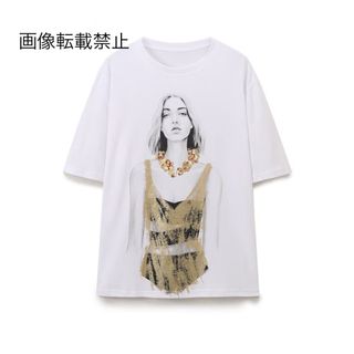 🧊8月新作🧊14966◆ガールプリント 半袖 Tシャツ(Tシャツ(半袖/袖なし))