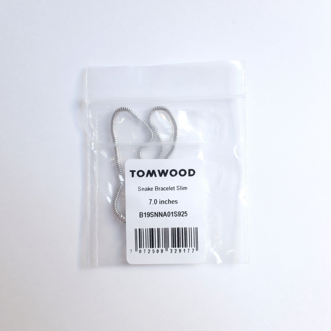 新品正規品 Tom Wood Snake ブレスレットスリム 7inch 新品正規品 Tom Wood Snake ブレスレットスリム 7inch