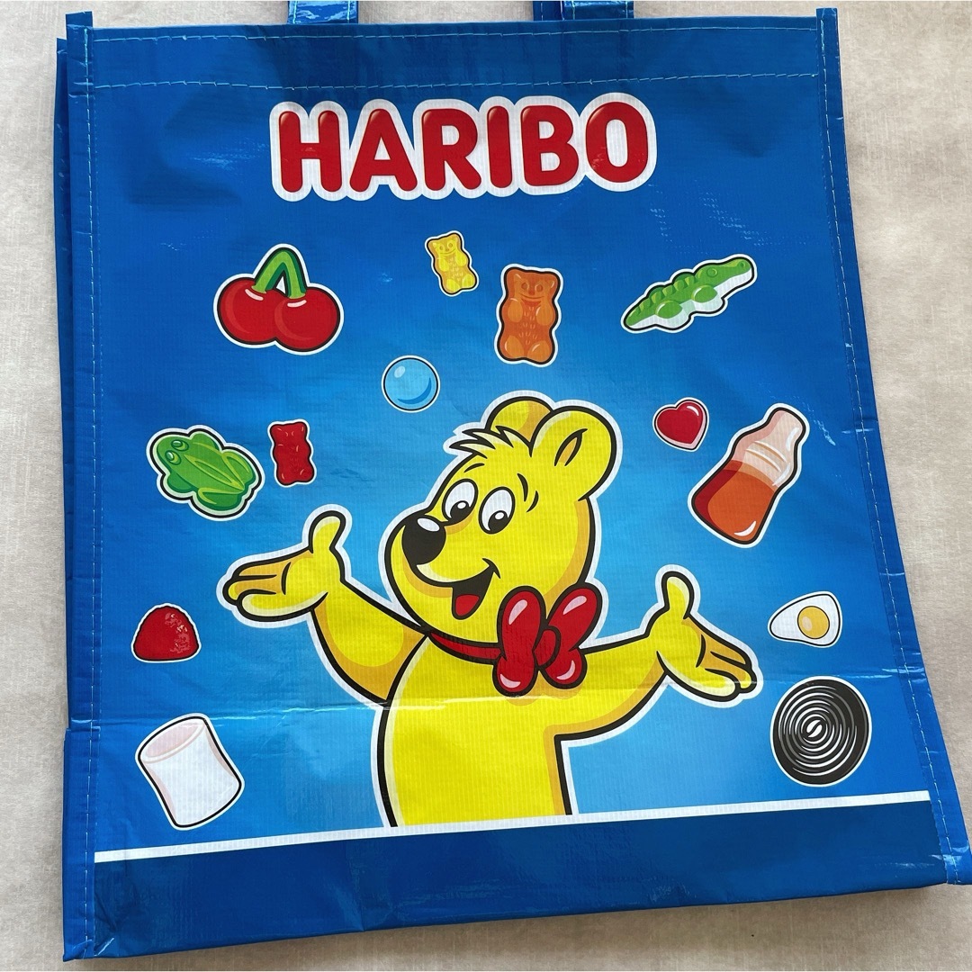HARIBO【日本未販売】エコバッグ2点セット ゴールドベア 黄×青の HARIBO【日本未販売】エコバッグ2点セット ゴールドベア 黄×青の
