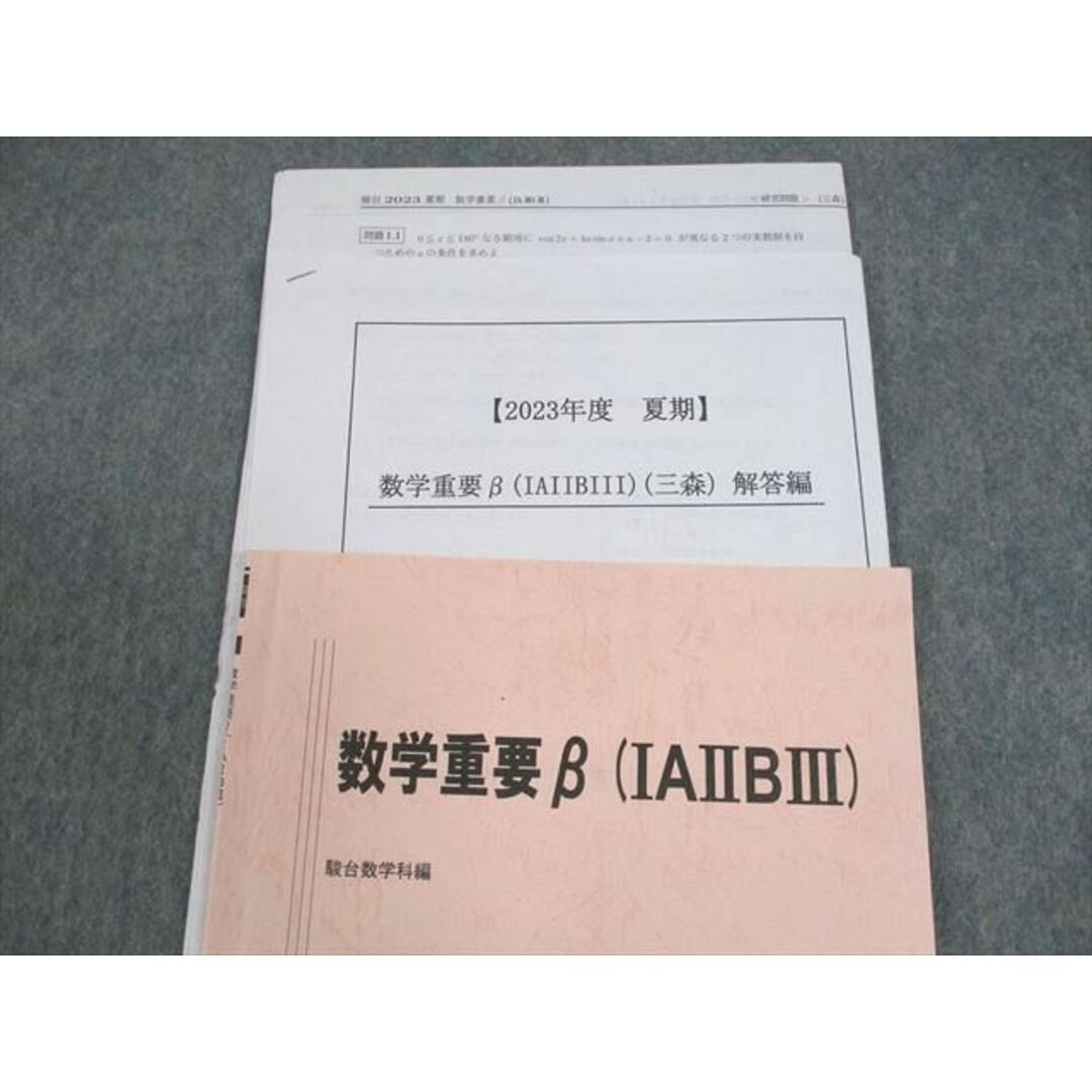 某メーカー テキスト 数学重要β(IAIIBIII) 駿台 未使用品 三森司 夏期 2023 数学