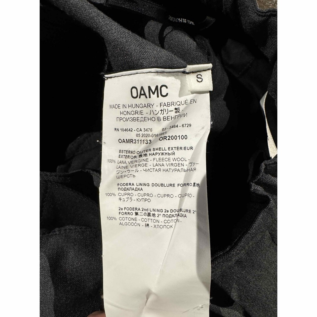 美品!OAMC REGS PANTS パンツ スラックス S チャコールグレー 美品!OAMC REGS PANTS パンツ スラックス S チャコールグレー