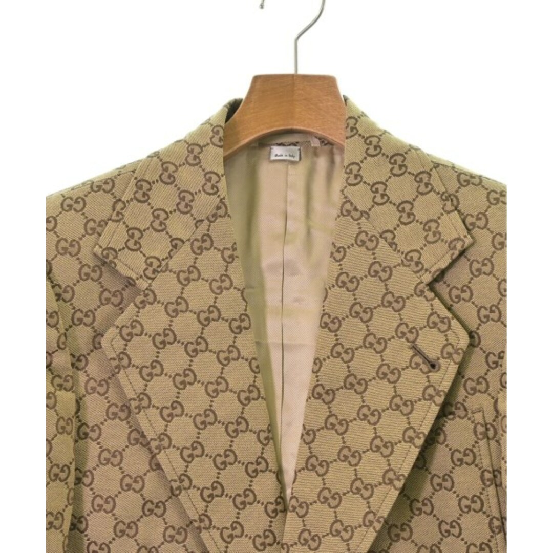 GUCCI - GUCCI グッチ テーラードジャケット 48(L位) ベージュx GUCCI - GUCCI グッチ テーラードジャケット 48(L位) ベージュx