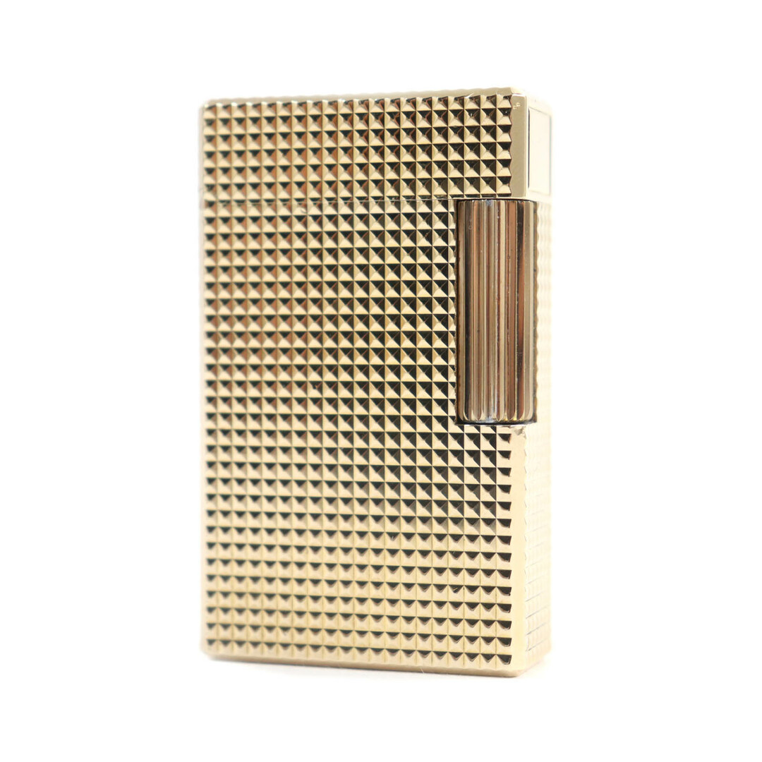 DUPONT - 外装極美品★Dupont デュポン ライン1 ロング ダイヤモンドヘッド ローラー式 ガス ライター ゴールド フランス製 メンズ 着火不可
