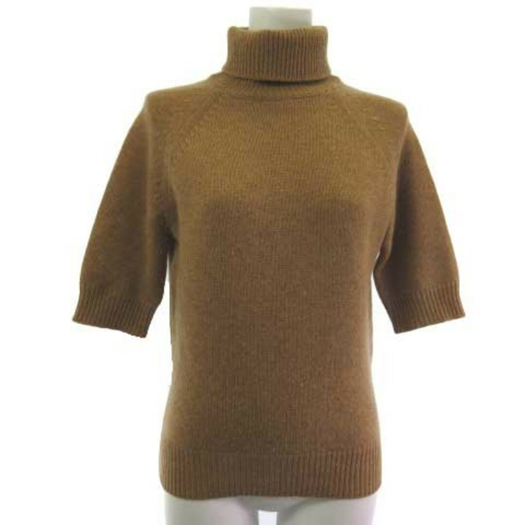 セリーヌ ニット セーター カシミヤ100 タートルネック 半袖 茶 M セリーヌ ニット セーター カシミヤ100 タートルネック 半袖 茶 M