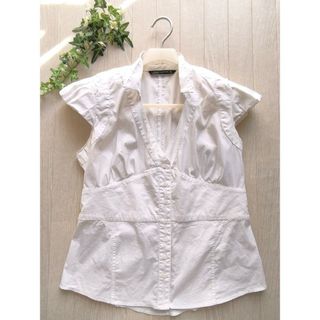 ☆ZARA WOMAN レディース トップス ブラウス デザインシャツ　Lサイズ(シャツ/ブラウス(半袖/袖なし))