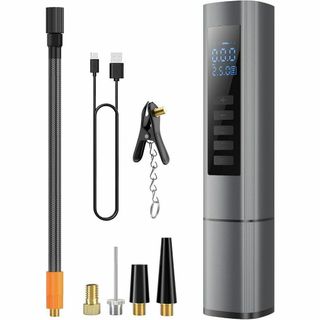 電動空気入れ 車 自転車 空気入れ 充電式 コードレス ポータブル 150PSI(工具/メンテナンス)