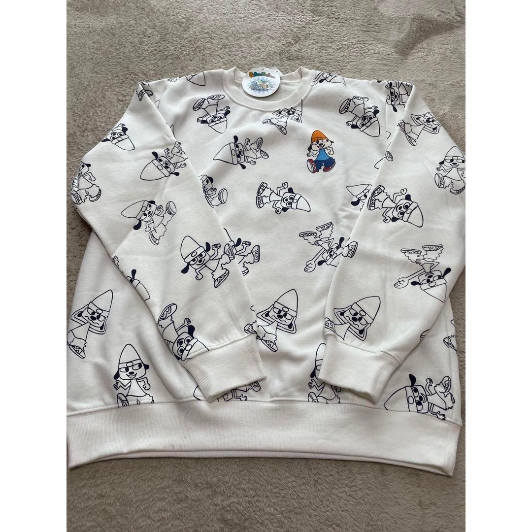 LL XL パラッパラッパー パラッパ スウェット 未使用品 ホワイト LL XL パラッパラッパー パラッパ スウェット 未使用品 ホワイト