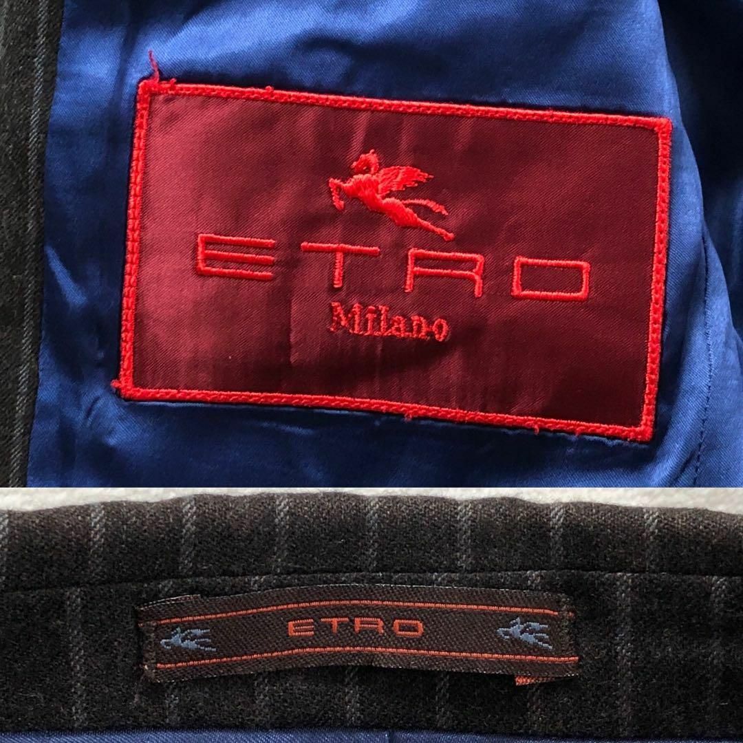 ETRO ウール地 セットアップスーツ ストライプ シンプル シック ETRO ウール地 セットアップスーツ ストライプ シンプル シック