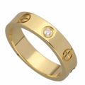 Cartier カルティエ 1Pダイヤモンド(0.02ct) ラブ リング 日本サイズ約8号 #48 B4056100 750 K18 YG イエローゴールド 【送料無料】指輪【中古】23480918