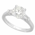 GRAFF グラフ プロミス ラウンド ダイヤモンド(1.13ct H-VS1-3Ex)リング PT950 プラチナ 日本サイズ約6号 #46 ロンドン【送料無料】ソリティア【中古】23560902