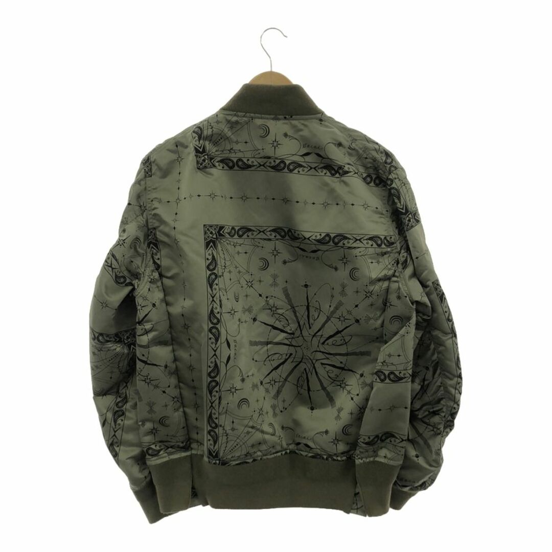 sacai - 美品 sacai サカイ Dr.Woo BANDANA PRINT MA-1 sacai - 美品 sacai サカイ Dr.Woo BANDANA PRINT MA-1