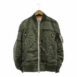 sacai - 美品 sacai サカイ Dr.Woo BANDANA PRINT MA-1 sacai - 美品 sacai サカイ Dr.Woo BANDANA PRINT MA-1