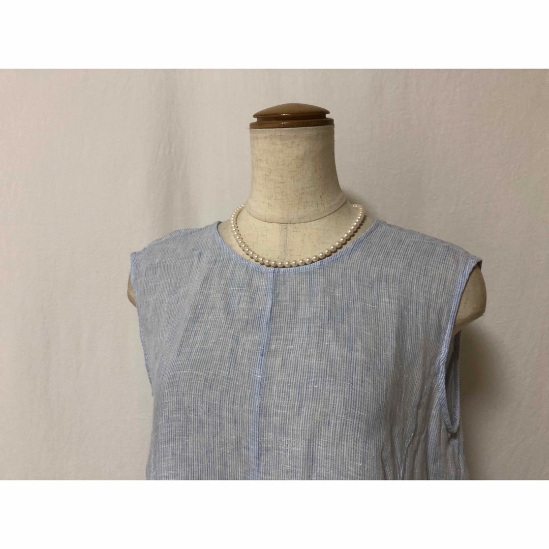 贅沢屋の 23区 - ブラウス40 麻100％ノースリーブ LIBECO 474新品23区 シャツ+ブラウス(半袖+袖なし)