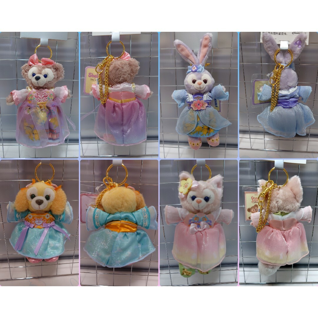 ダッフィー - 上海ディズニー 2023 中秋節【ぬいぐるみキーチェーン4体 ダッフィー - 上海ディズニー 2023 中秋節【ぬいぐるみキーチェーン4体