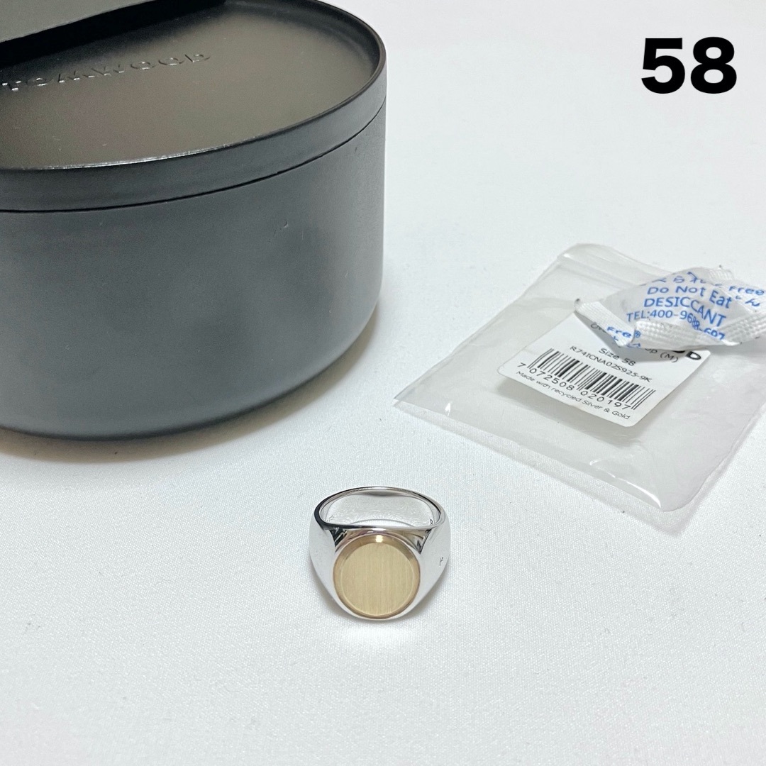 TOM WOOD - 新品 58 TOMWOOD Oval Gold Top リング 指輪 6759