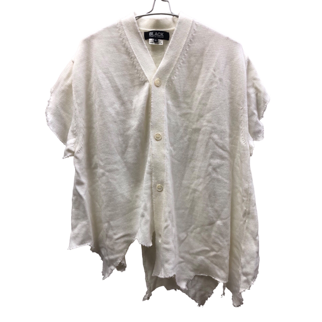 BLACK COMME des GARCONS アシンメトリー カーディガン 白 BLACK COMME des GARCONS アシンメトリー カーディガン 白