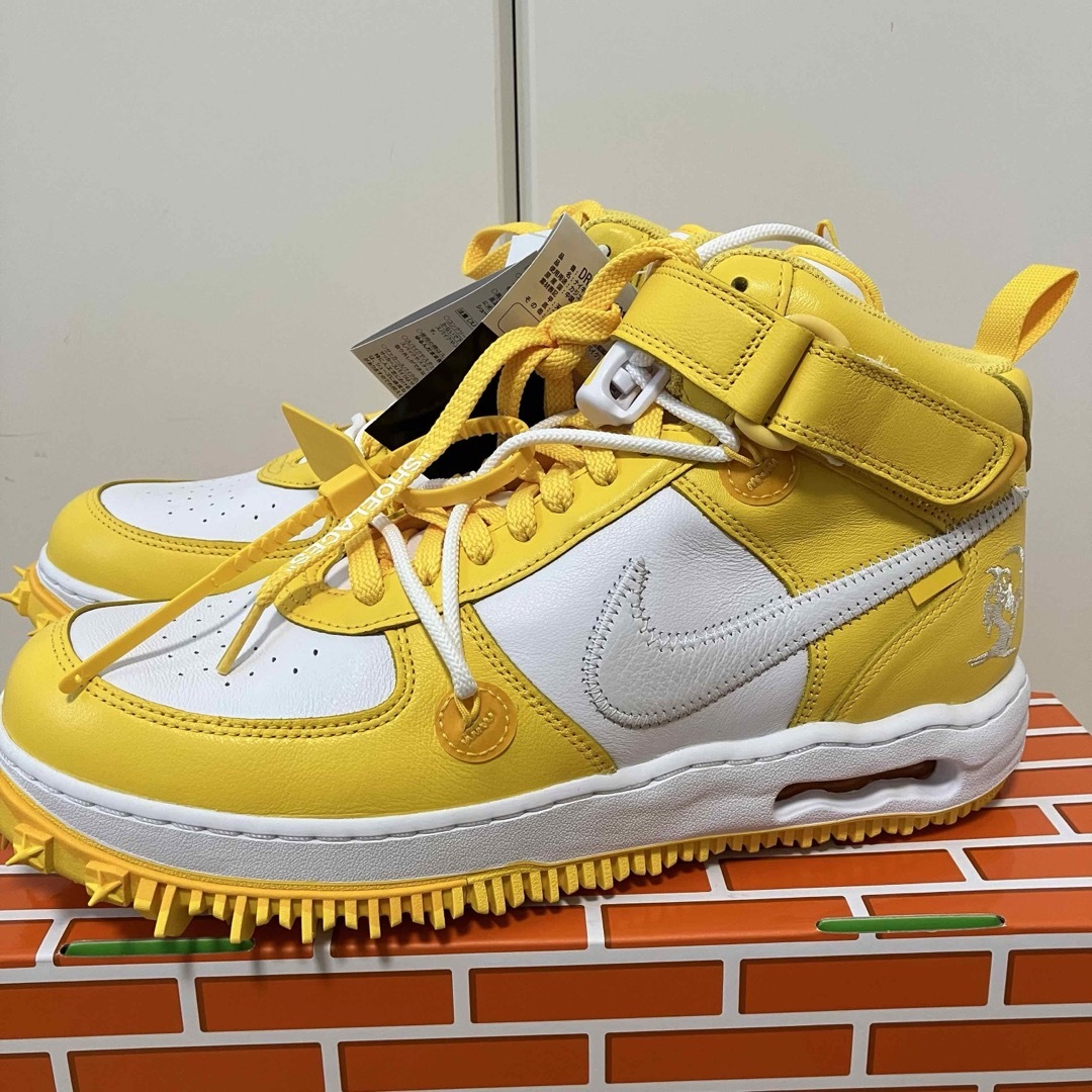 新品 オフホワイト Nike エアフォース1 ミッド SP レザー 29.5cm