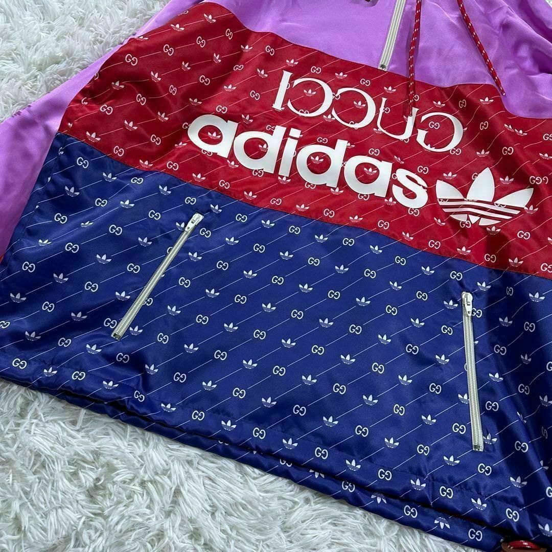 GUCCI - GUCCI adidas ナイロンジャケット Lサイズ GG柄 新品 GUCCI - GUCCI adidas ナイロンジャケット Lサイズ GG柄 新品