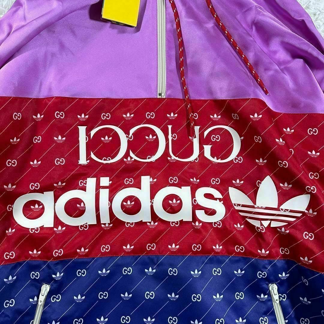 GUCCI - GUCCI adidas ナイロンジャケット Lサイズ GG柄 新品 GUCCI - GUCCI adidas ナイロンジャケット Lサイズ GG柄 新品