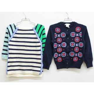 【秋物 新入荷!】◇クルーカッツ/crewcuts◇105cm カーディガン＆ニット/セーター2点set 濃紺系＆マルチカラー【中古】【ネット限定】子供服 キッズ kids 女の子 春秋冬 tops 528042(カーディガン)