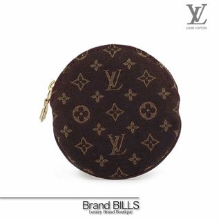 ルイヴィトン(LOUIS VUITTON)の未使用品 ルイ ヴィトン ポルトモネ・ロン コインケース 小銭入れ M92451 モノグラム・ミニ ダークブラウン ゴールド金具(コインケース)