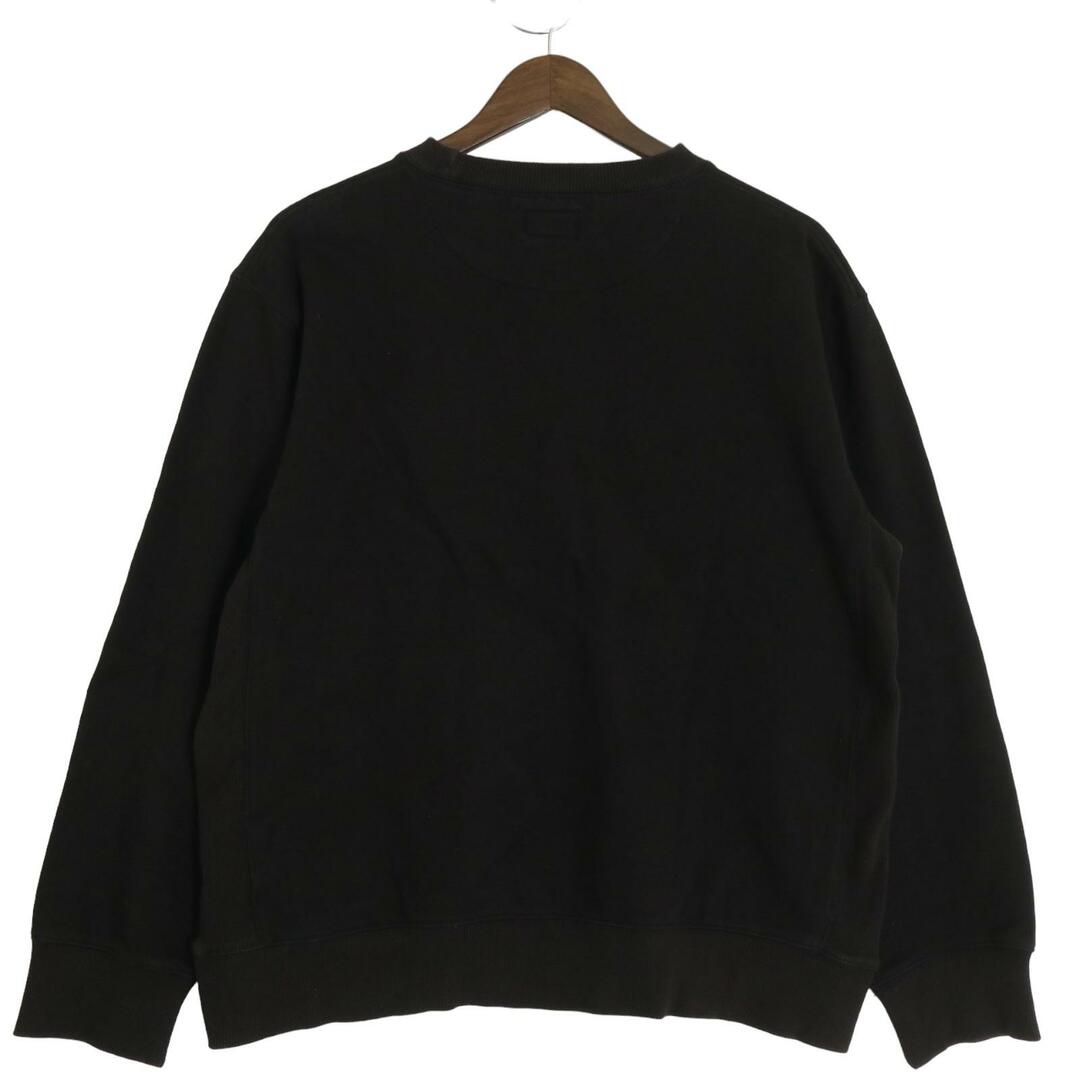STUSSY - ステューシー 90S ブラック コットン トレーナー Lの STUSSY - ステューシー 90S ブラック コットン トレーナー Lの