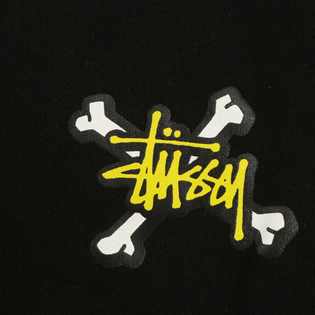 STUSSY - ステューシー 90S ブラック コットン トレーナー Lの STUSSY - ステューシー 90S ブラック コットン トレーナー Lの