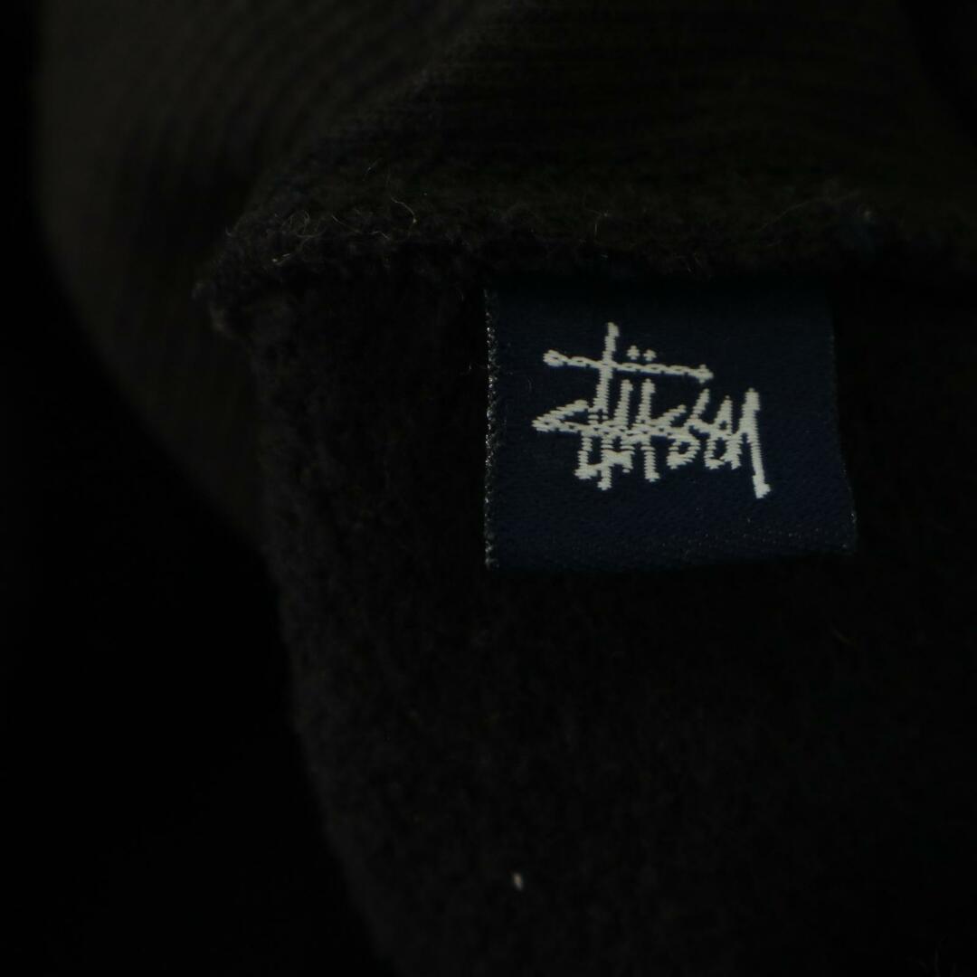 STUSSY - ステューシー 90S ブラック コットン トレーナー Lの STUSSY - ステューシー 90S ブラック コットン トレーナー Lの