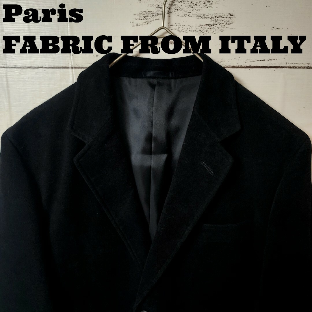 PARIS - Paris FABRIC FROM ITALY ジャケット ブラック コットン PARIS - Paris FABRIC FROM ITALY ジャケット ブラック コットン