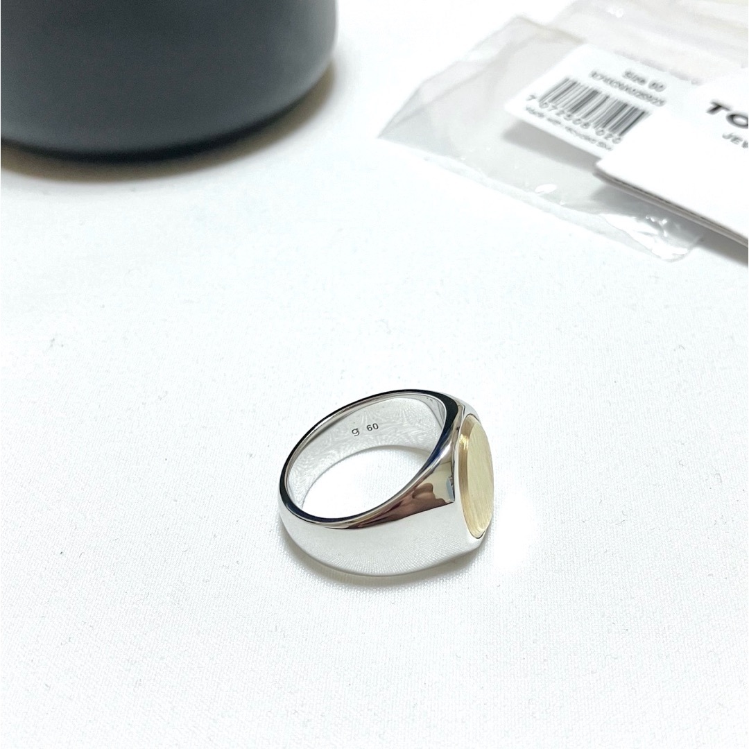 TOM WOOD - 新品 60 TOMWOOD Oval Gold Top リング 指輪 6753の TOM WOOD - 新品 60 TOMWOOD Oval Gold Top リング 指輪 6753の