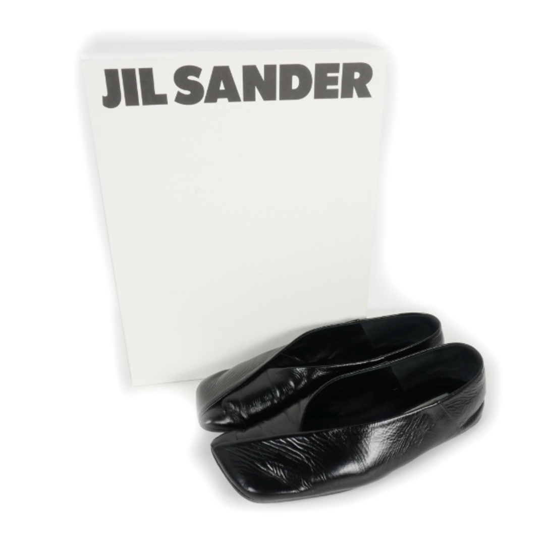 ジルサンダー JIL SANDER 37 フラットバレエシューズブラック ジルサンダー JIL SANDER 37 フラットバレエシューズブラック