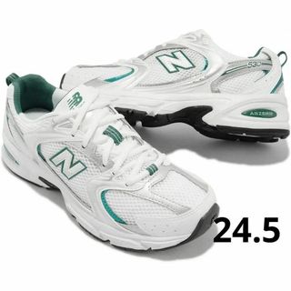 ニューバランス(New Balance)のニューバランス 530 スニーカー 24.5 ホワイト グリーン MR530AB(スニーカー)