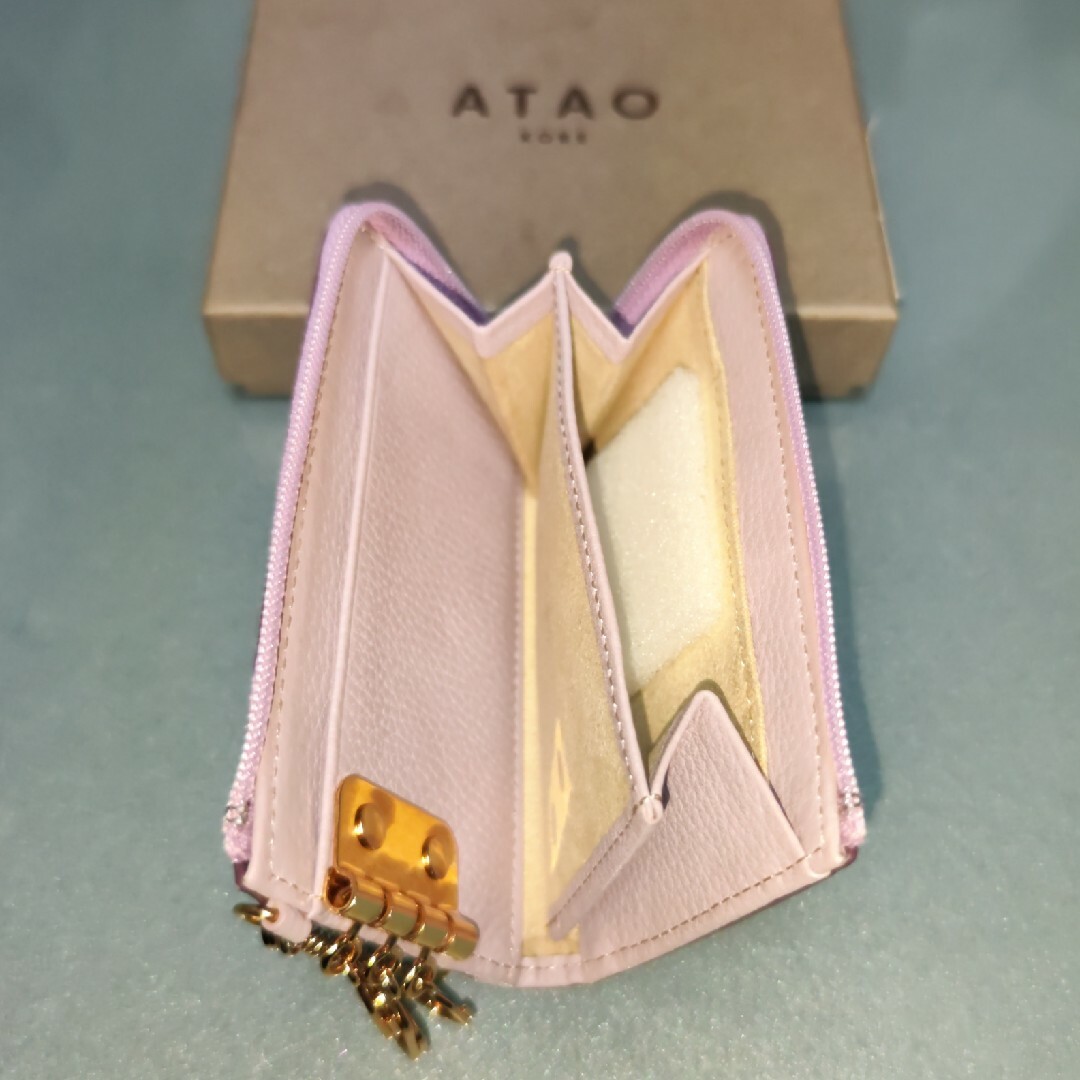 ATAO ベル キーケースミニ財布 ロージーラベンダー