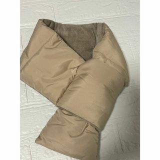 ダウン マフラー ヌプシマフラー ネックウォーマー ベージュ　軽い　使いやすい(マフラー/ショール)