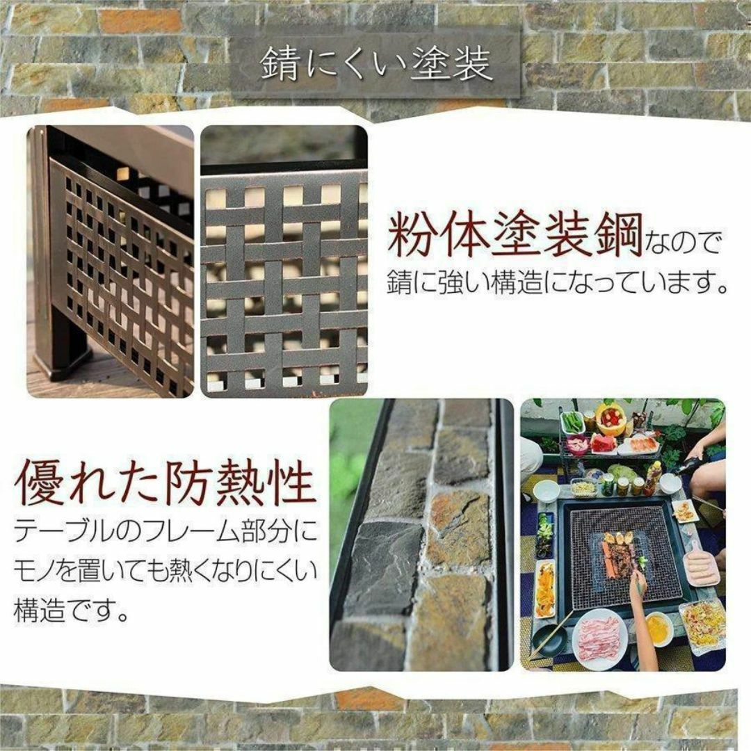 家族用 大型 バーベキュー テーブル キャンプ 焚火台 岩の板 976 家族用 大型 バーベキュー テーブル キャンプ 焚火台 岩の板 976