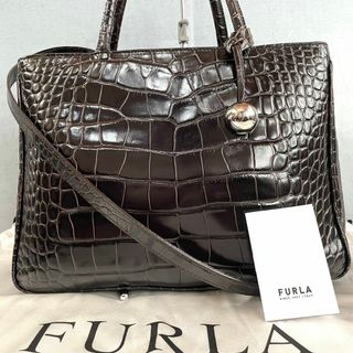 極美品️現行 FURLA フルラ トートバッグ ネット レザー ピンクベージュ 極美品️現行 FURLA フルラ トートバッグ ネット レザー ピンクベージュ