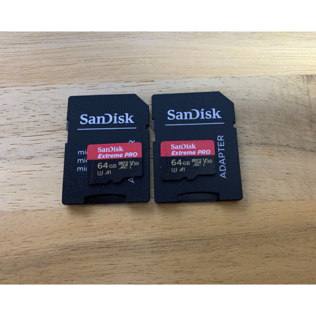 microSD64GB 2枚 セットSanDisk Extreme PRO スマホ/家電/カメラのスマホアクセサリー(その他)の商品写真