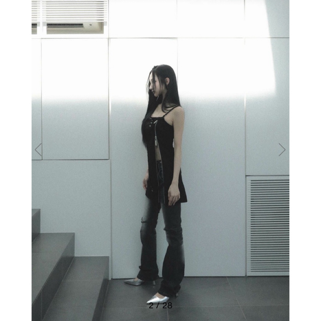 ファッションなデザイン the melt lady dress slit belt skinny スカート
