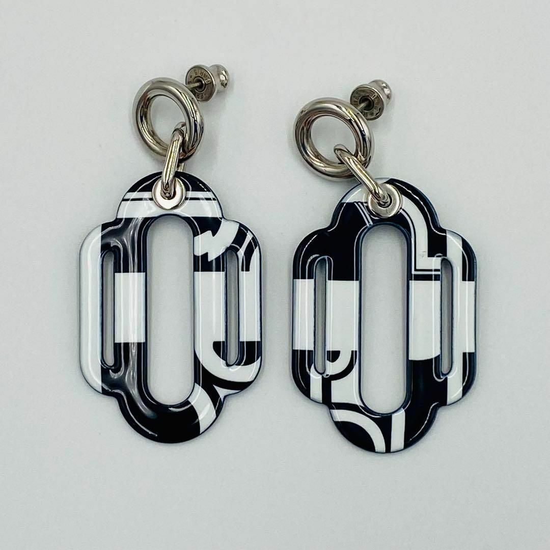 極美品 ☆HERMES☆ ピアス アトラージュ ネイビー ホワイト 極美品 ☆HERMES☆ ピアス アトラージュ ネイビー ホワイト