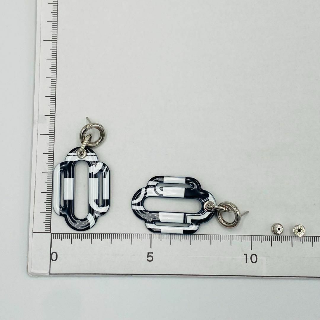 極美品 ☆HERMES☆ ピアス アトラージュ ネイビー ホワイト 極美品 ☆HERMES☆ ピアス アトラージュ ネイビー ホワイト
