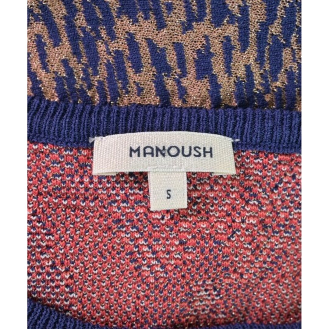 MANOUSH - MANOUSH マヌーシュ ワンピース S 紺xピンク系x MANOUSH - MANOUSH マヌーシュ ワンピース S 紺xピンク系x