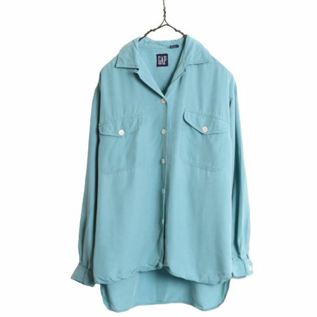90s OLD GAP 100% レーヨン オープンカラー 長袖 シャツ 90s OLD GAP 100% レーヨン オープンカラー 長袖 シャツ