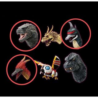 2点　モンスターヘッドマグネット　ゴジラ　一番くじ(キャラクターグッズ)