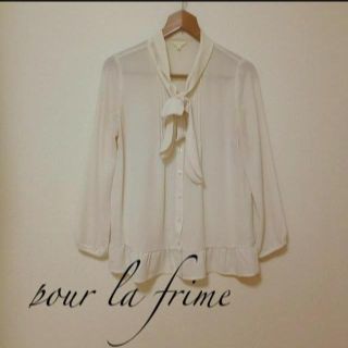 プーラフリーム(pour la frime)の断捨離sale* 超美品シフォンブラウス(シャツ/ブラウス(長袖/七分))