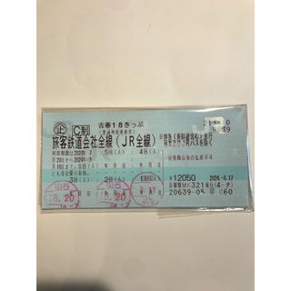ジェイアール(JR)の青春18きっぷ　２回分(鉄道乗車券)