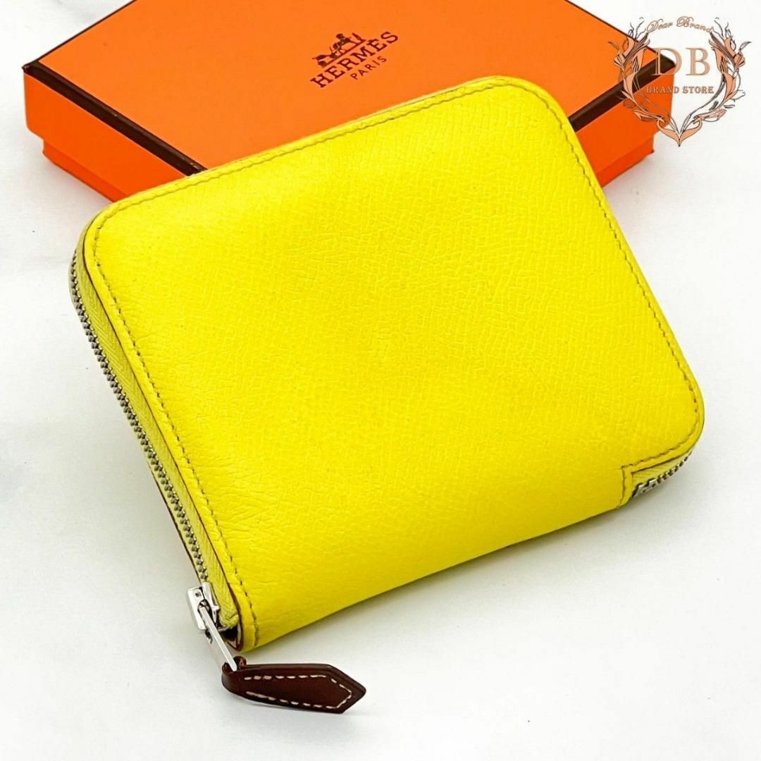 エルメス アザップ シルクイン コンパクト財布 イエロー Hermes エルメス アザップ シルクイン コンパクト財布 イエロー Hermes