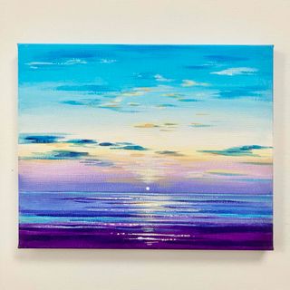 絵画/原画【カエルとホタル 】アクリルF3キャンバス 黄ばむ 絵画/原画【カエルとホタル 】アクリルF3キャンバス 黄ばむ