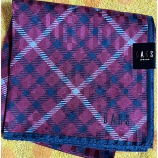 DAKS ダックス   シルク50%スカーフ えんじネイビー額(バンダナ/スカーフ)