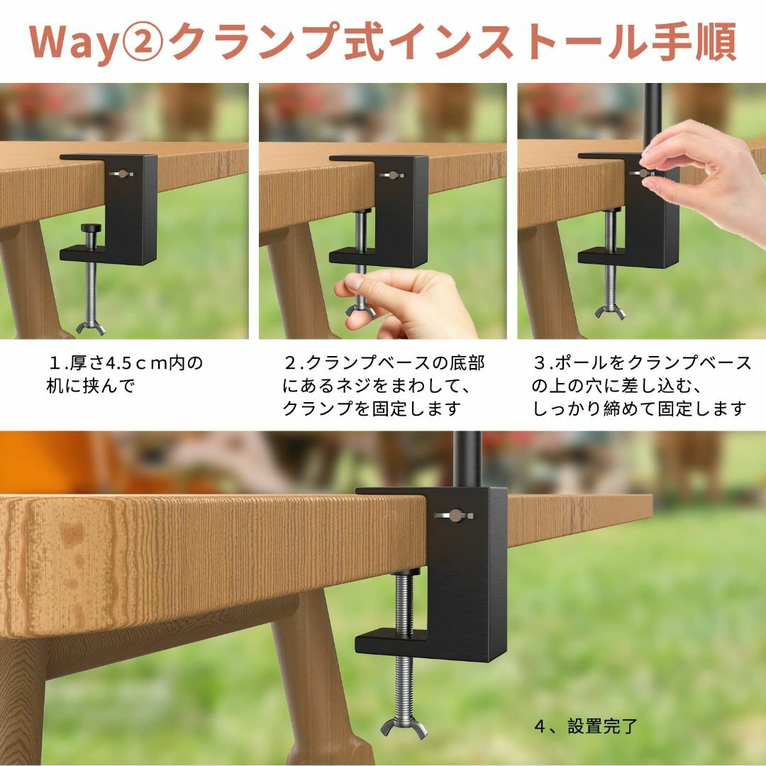 ハンギングラック ランタンポール ナチュラルブラウンカラー