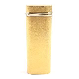 カルティエ(Cartier)の美品▼Cartier カルティエ トリニティ オーバル 総柄 ローラー式 ガス ライター ゴールド ケース付き スイス製 メンズ 着火確認済み(タバコグッズ)